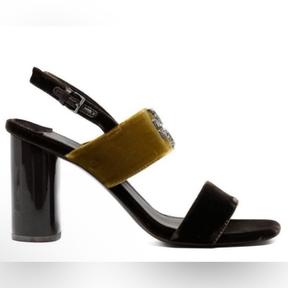 NIB Tory Burch Eleanor Heeled Velvet Sandals🫶🏻 - Picture 6 of 7